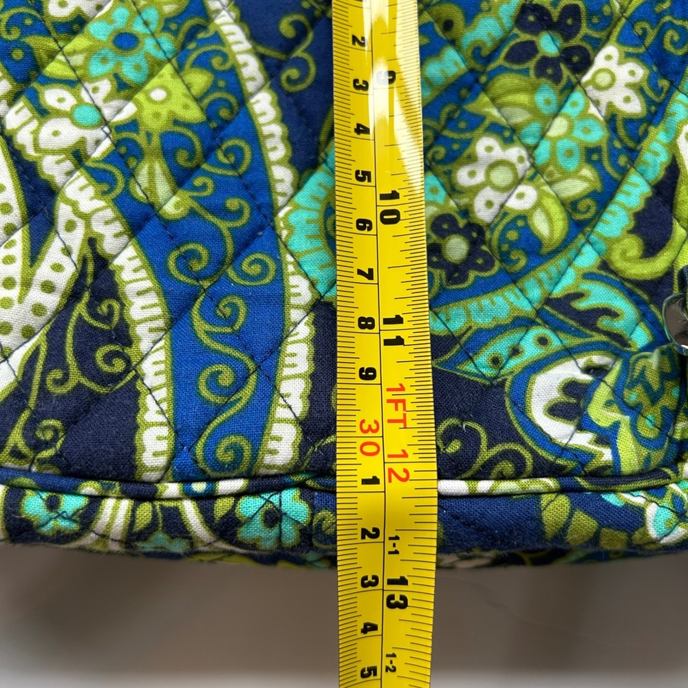Vera Bradley Go Wild Paisley Quilted Cotton Mini Backpack Blue Green Floral - Picture 6 of 11